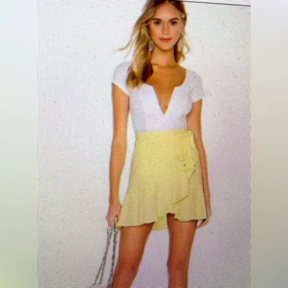 Free People  NWT   Linen Blend Yellow Wrap Skirt  10